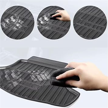 Compatible With Hyundai For Accent For Verna HC For Solaris 2018-2023 カー収納ボックスパッド リアトランクマット防水ラバーマット 車のトランクマット
