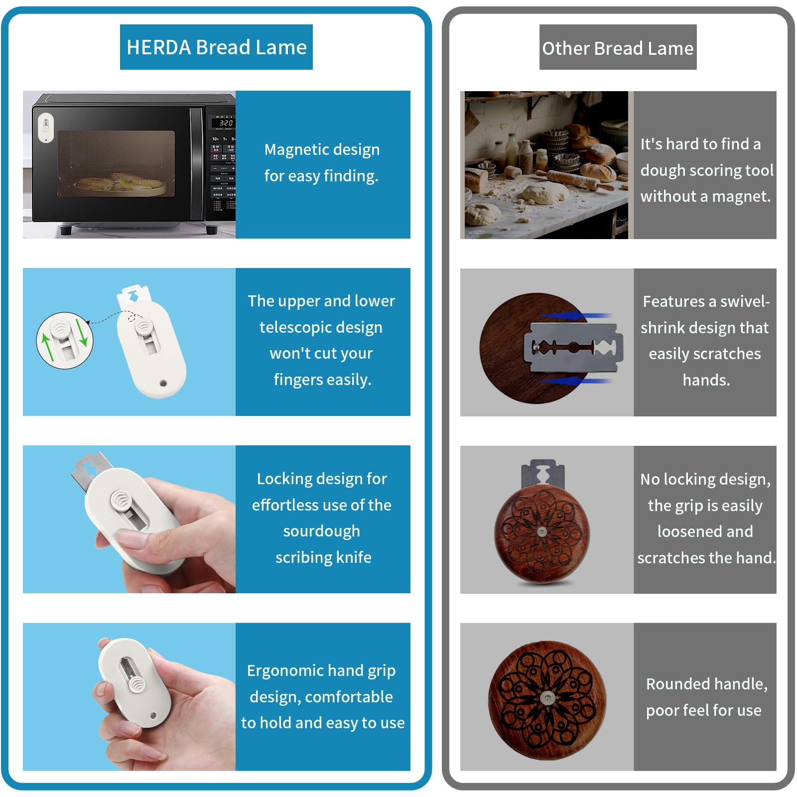 Herda Bread Lame - Professional Dough Scoring -6