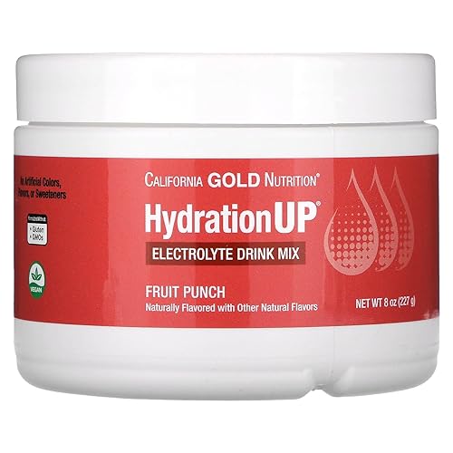 California Gold Nutrition BEBIDAS, HydrationUP, Electrolitos, Ponche de frutas, 8 oz (227 g)