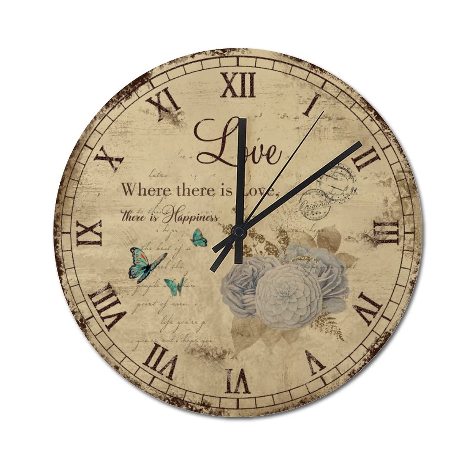 Horloge murale ronde silencieuse sans tic-tac facile à lire