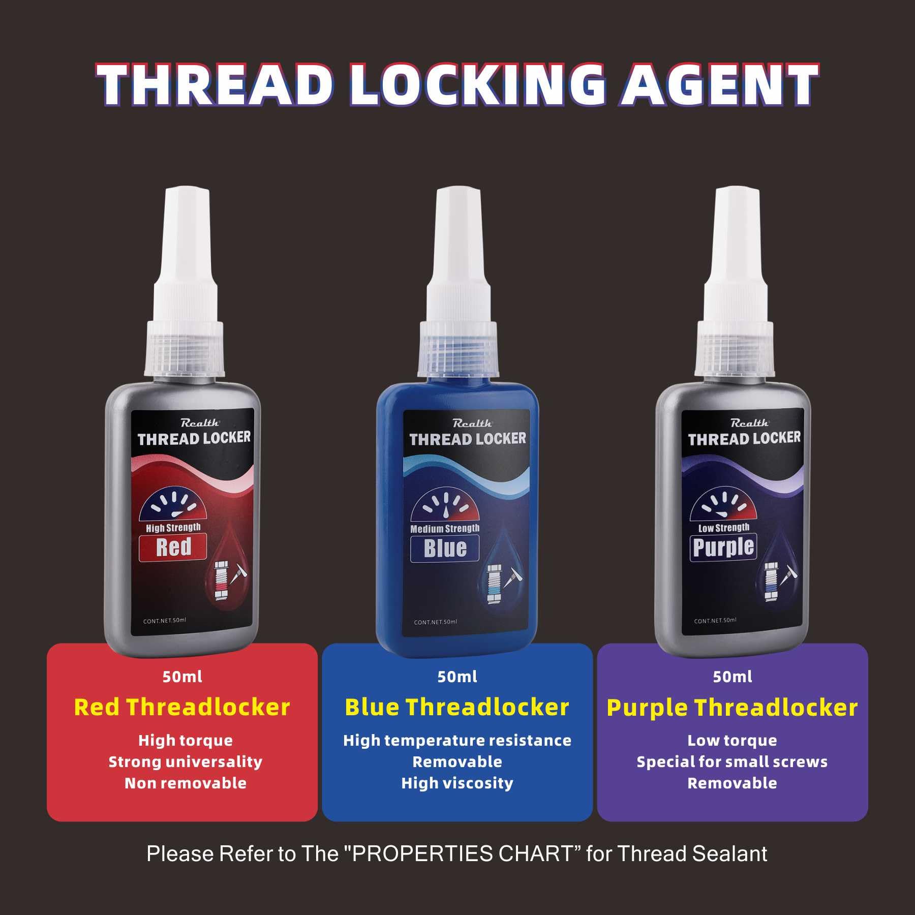 Thread locker Blue and Red & Purple - Image 3