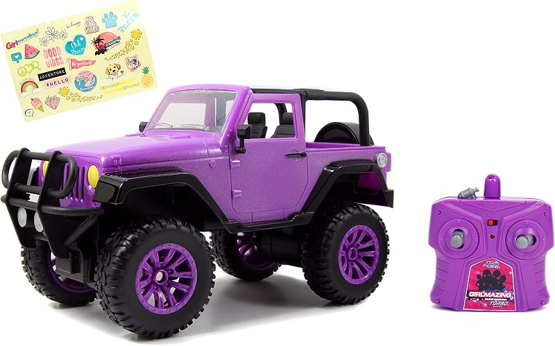 Girlmazing 1:16 Jeep Wrangler RC autos de radiocontrol, juguetes para niños (púrpura)