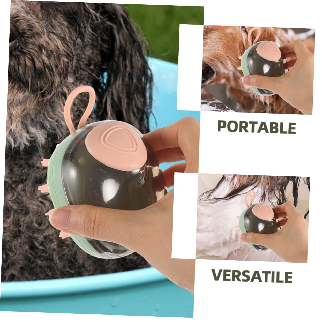 Kisangel 5piezas Cepillo De Baño Reutilizable Para Mascotas Cepillo De Masaje Para Perros y Gatos Herramienta De Limpieza Ecológica y Resistente