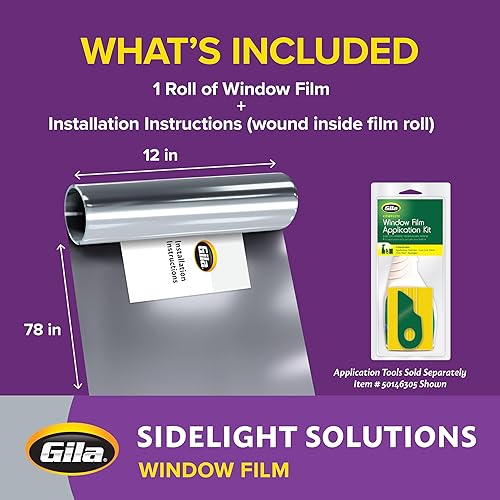 Miniatura 7 de Gila Decoración de privacidad, luces laterales de vidrio esmerilado, película para ventana residencial, bricolaje, adherencia estática, sin