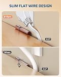 DEWENWILS 20FT Extension Cord with 360° Rotating Flat Plug, 3 Grounded Outlets, 13A 1625W Heavy Duty, SPT-3 16/3C, Space Saving Extension Cord, Multiple Wall Outlet Extender for TV, Office, Kitchen