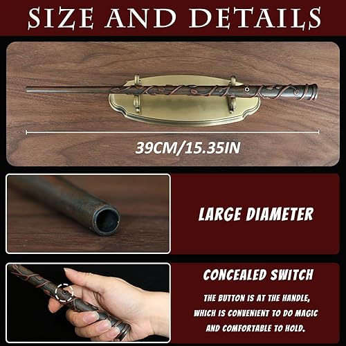 Miniatura 5 de Varita mágica para cosplay, novedad de mago, fiesta de Halloween, accesorios de disfraz