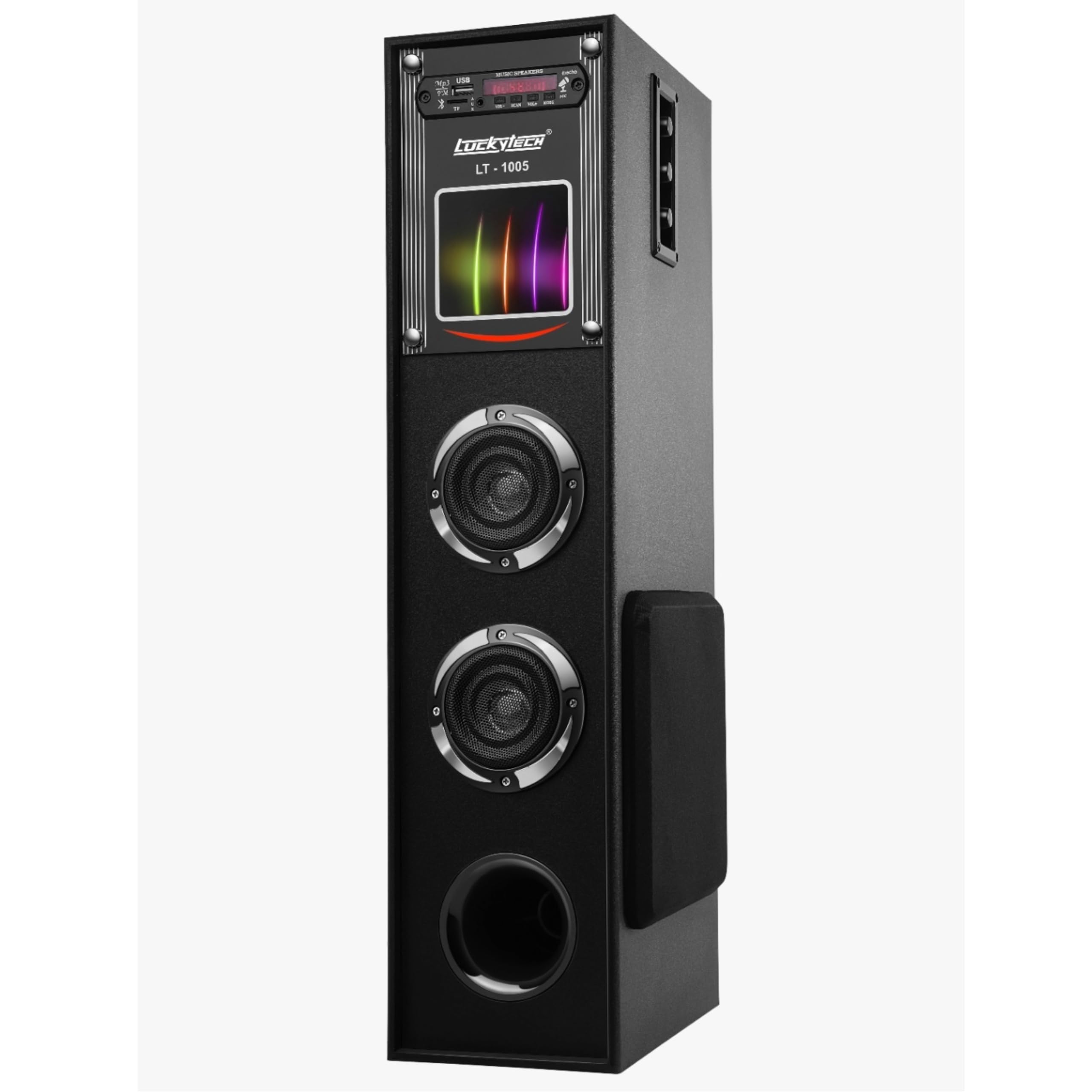 Lucky Tech® Multimedia Bluetooth Home Theatre Tower Speaker System 80W with FM/AUX/USB/Bluetooth Support & Remote Control (LT - 1005, 2.0 Channel)