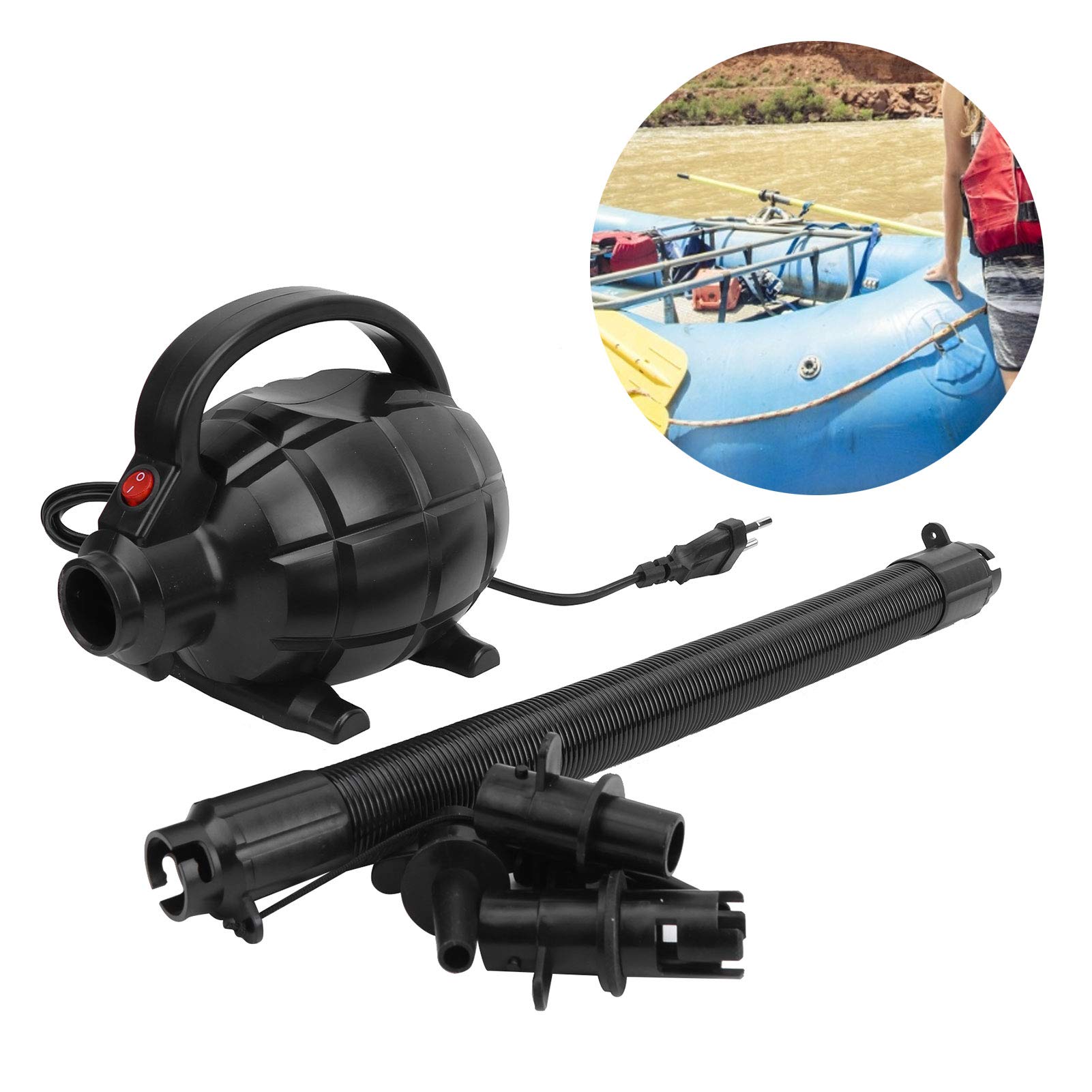 Pompa di Aria elettrica 220-240 V Spina UE Pompa Gonfiabile Automatica per Barca - Materasso Gonfiabile da Campeggio per Giardino Materasso per Piscina