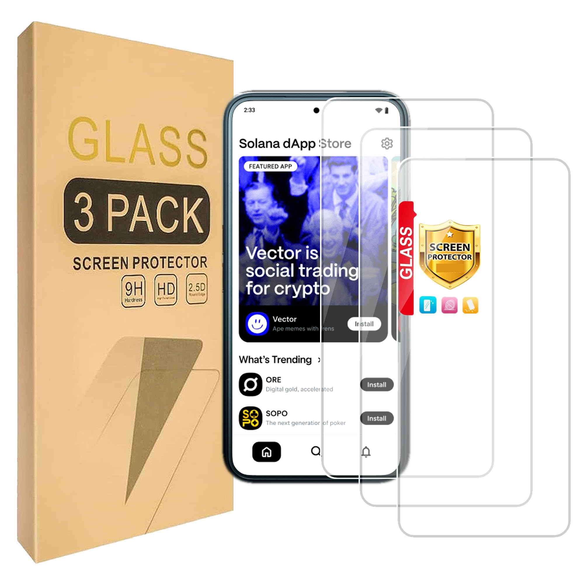 Amazon.com: Lucyliy (3 Pack) Compatible with Saga 2 Solana Mobile