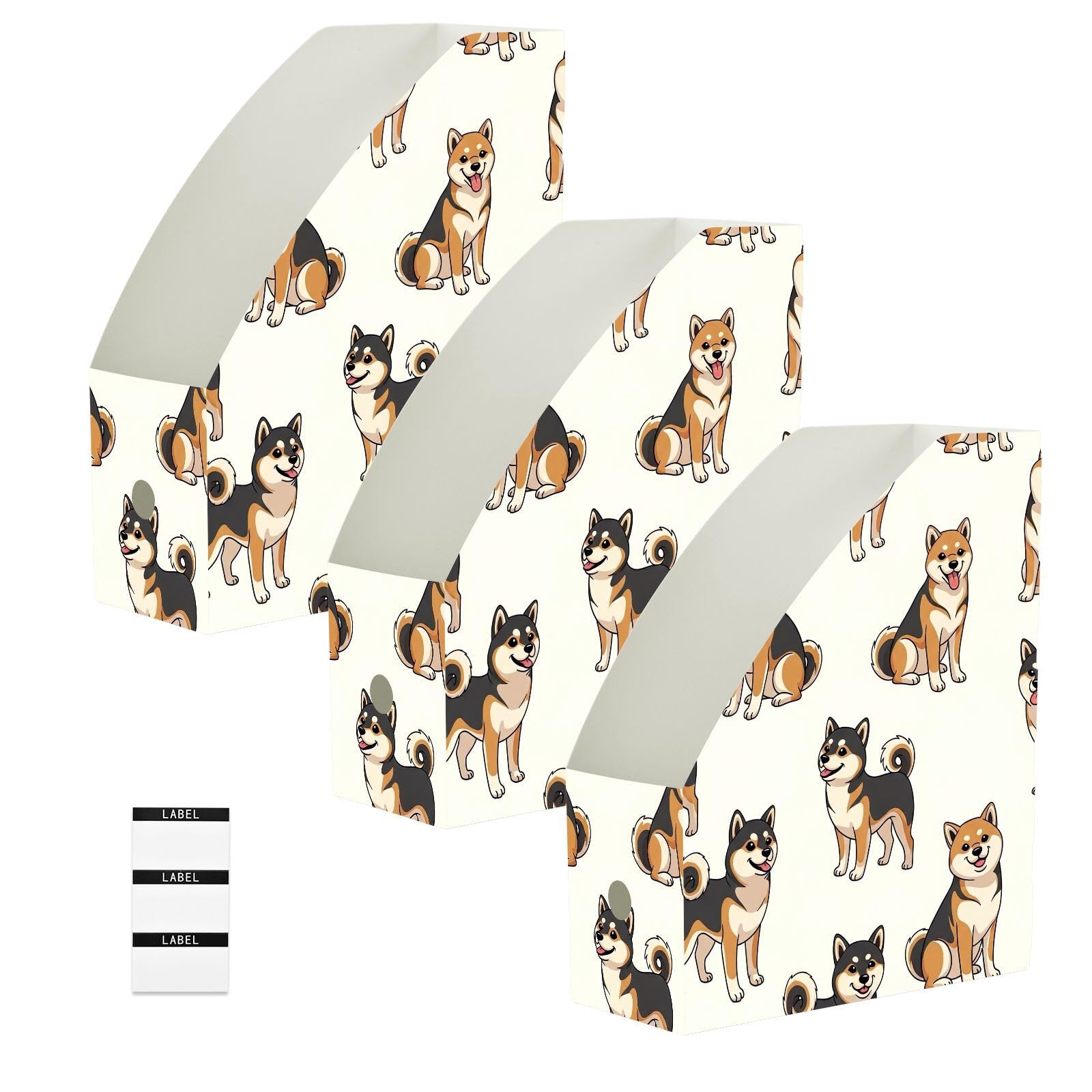 Funny Dog Black File Organizer per Ufficio