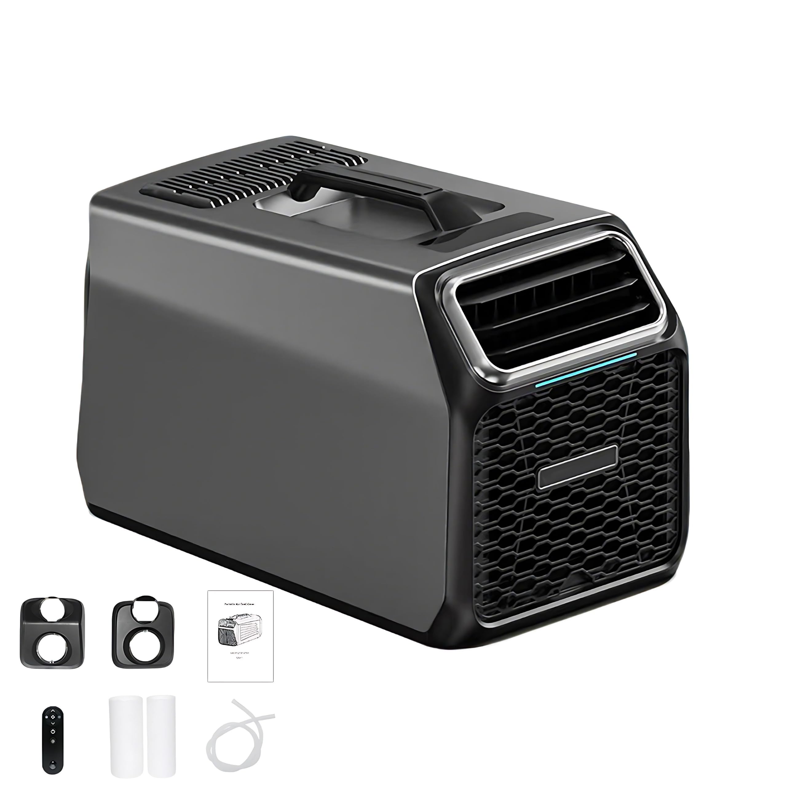 QIUNAOZI Portable Ac For Tent Camping, Tent Air Conditioner For Camping - 3-in-1 Cooling, Dehumidification & 12-Hour Timer, Washable Filter, with Remote Control - for Home or Campsite Use