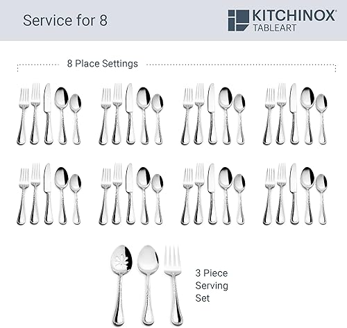 Miniatura 5 de Seaport - Juego de cubiertos de acero inoxidable (43 piezas)