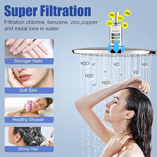 Miniatura 4 de Reemplazo de filtro de ducha de agua dura de 20 etapas, blanco, cartucho de repuesto de filtro cilíndrico para agua dura, elimina cloro, metales