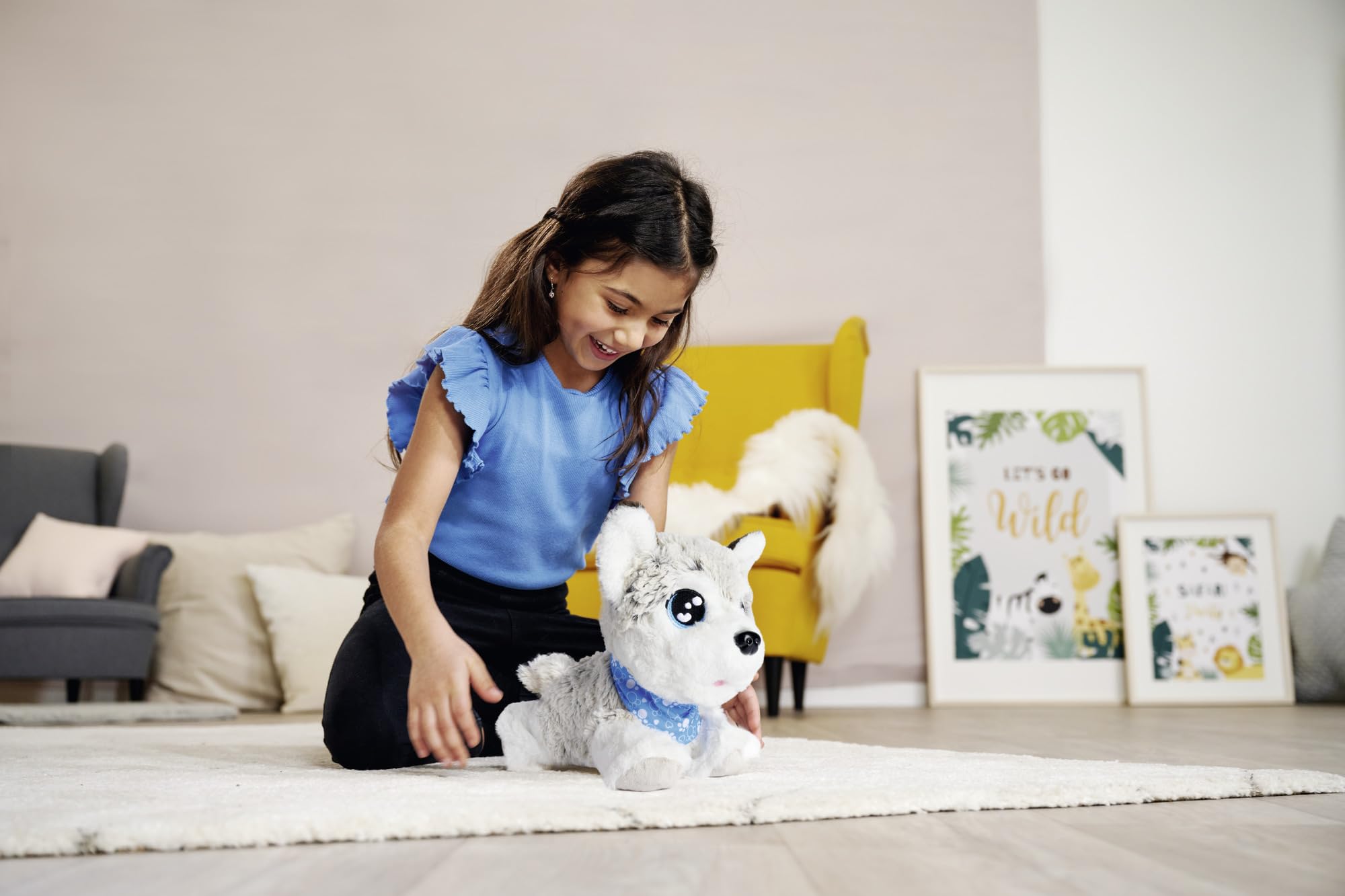 Simba - Chi Chi Love Happy Husky, 105890050009, +3 anni, 30 cm, interattivo, risponde a 12 coman di, 60 suoni