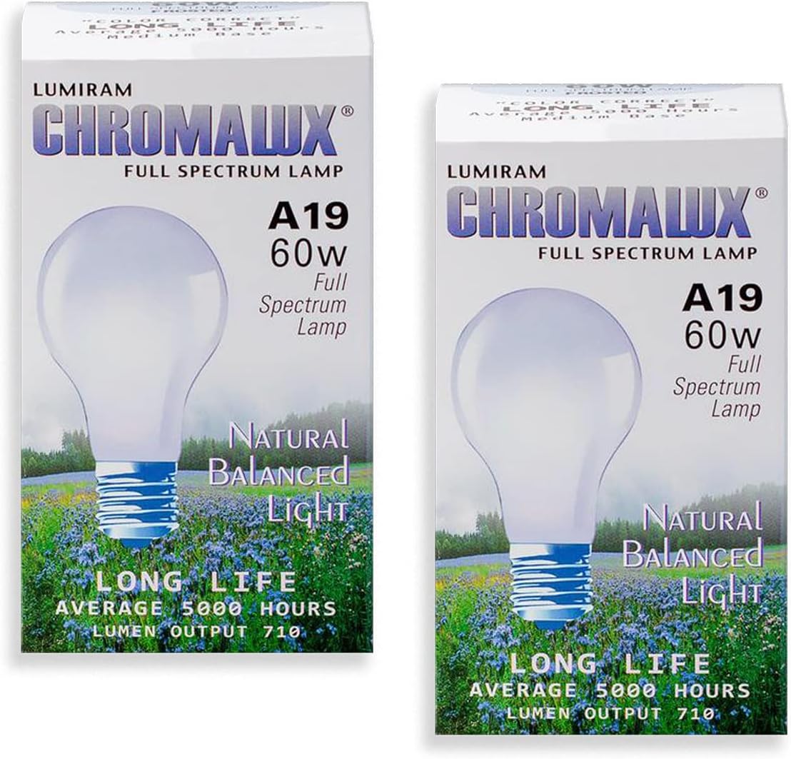 Chromalux Light Bulb Frosted-60W - 1 Bulb (Pack of 2)
