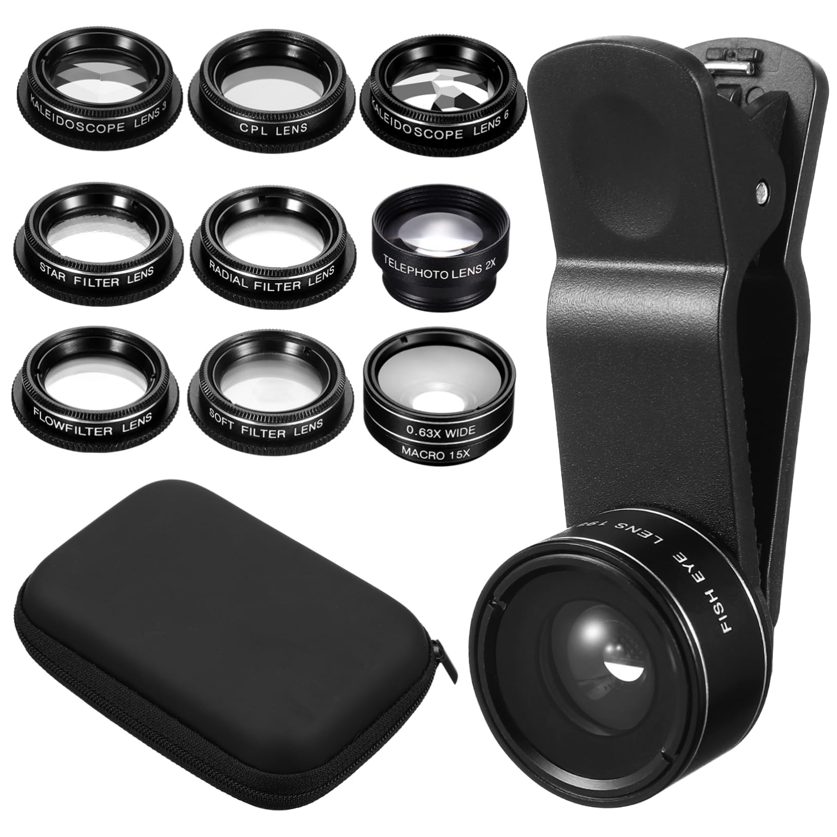 1set Lenti Per Smartphone Inclusi Fisheye Grandangolare Macro e Cpl Accessori Fotografici Portatili Per Scatti Creativi e Viaggi Facile Da Usare e Leggero