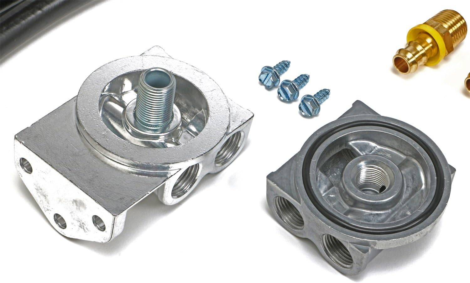 TRANS-DAPT PERFORMANCE - OIL FILTER RELOCATION KIT 90 DEGREE/HORIZONTAL (1850)