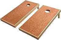 GoSports 4x2 ft Commercial Grade Natural Wood Cornhole Boards Set - Tournament Ready, Portable, Customizable