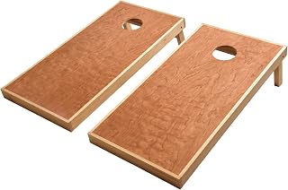 GoSports 4x2 ft Pro Grade Regulation Cornhole Boards Set - Natural Wood, Commercial Quality with Carry Handles