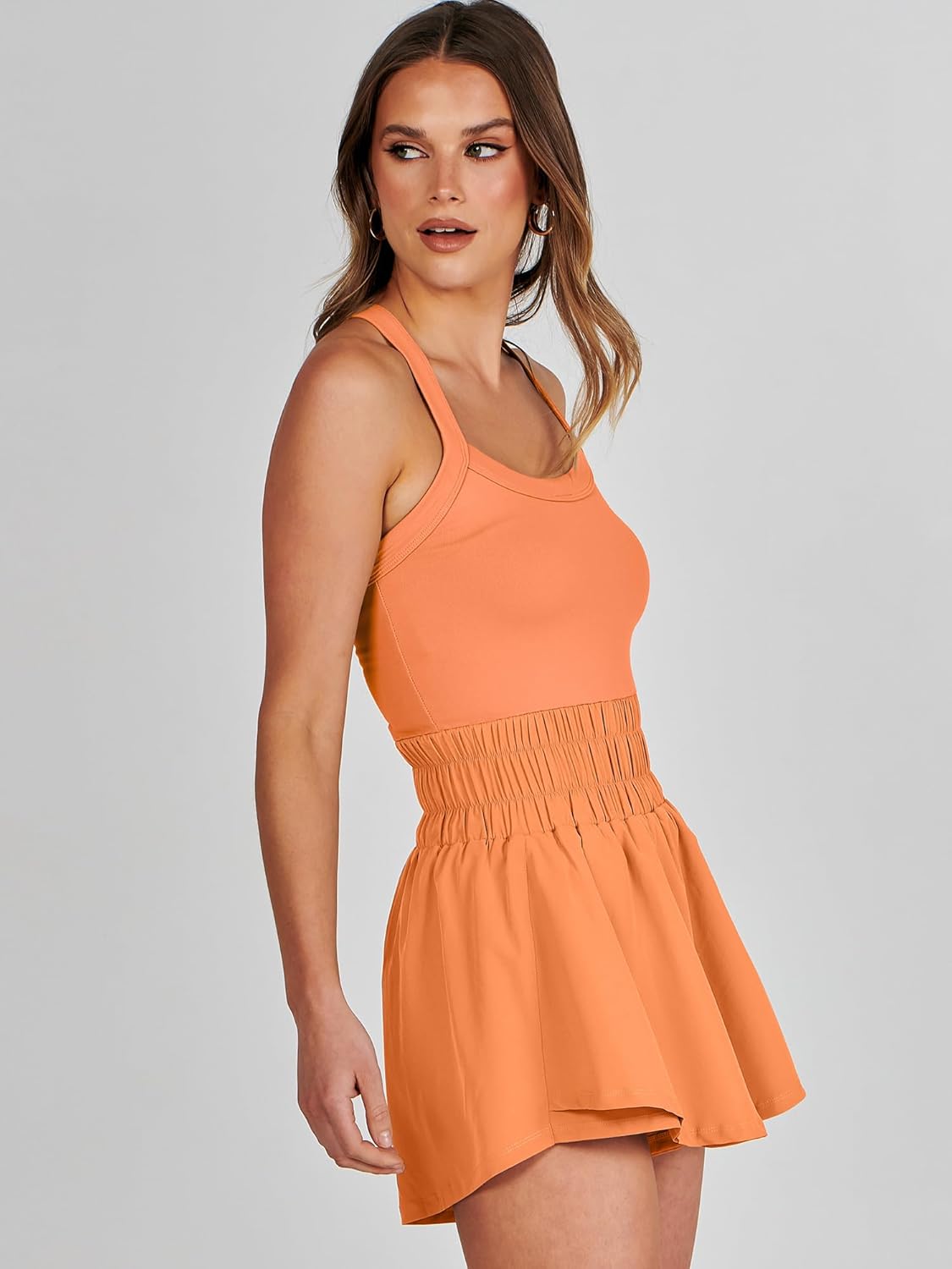 ANRABESS Womens Mini Tennis Dresses Skort Summer Sleeveless One Piece Workout Romper Dress with Shorts Athletic 2026 Outfit - Image 4