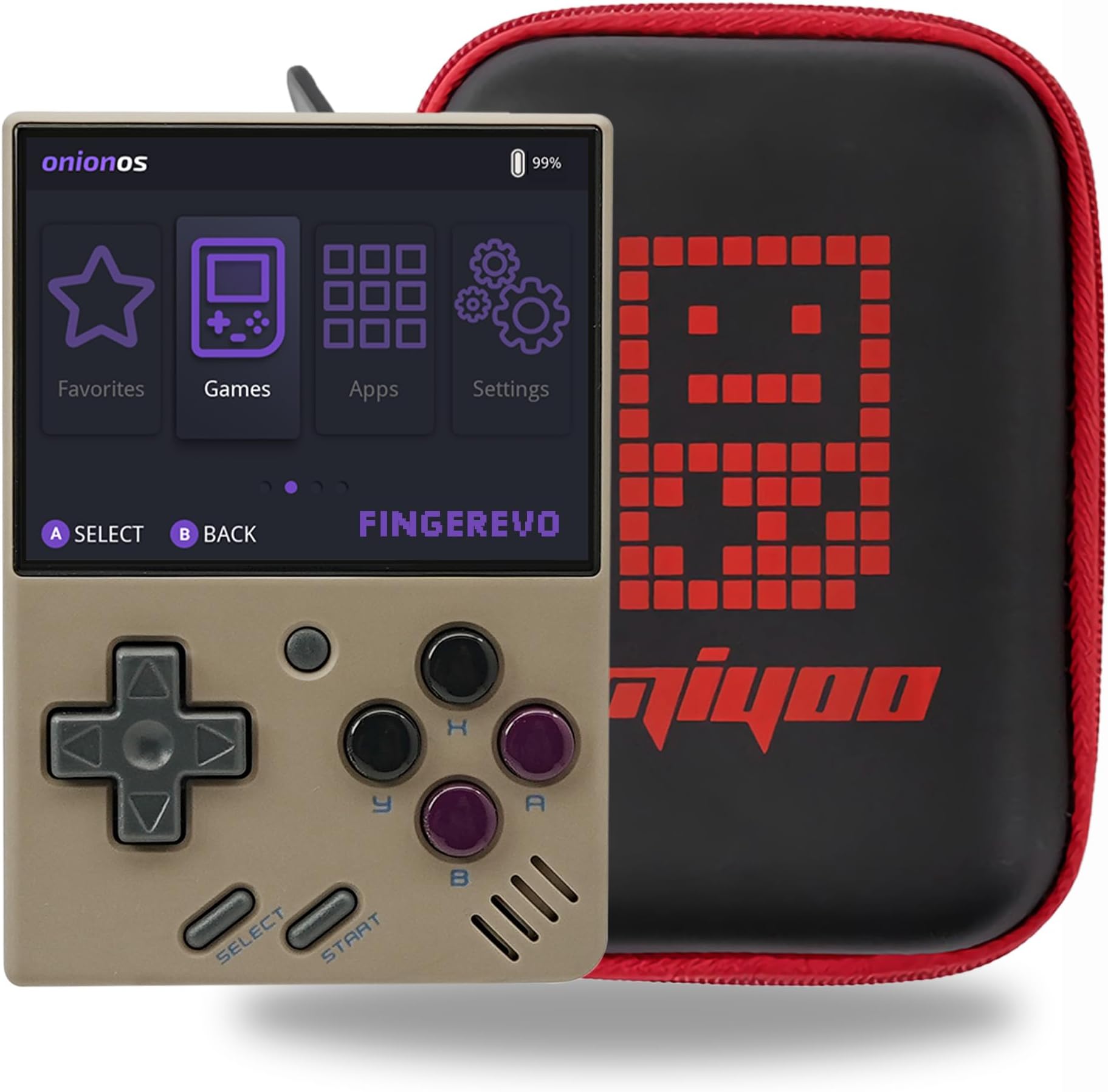 Miyoo Mini V4 OnionOS Handheld Game Console 2.8-inch 750*560 IPS Screen Miyoo-mini v4 Onion-System with Portable Case Gray