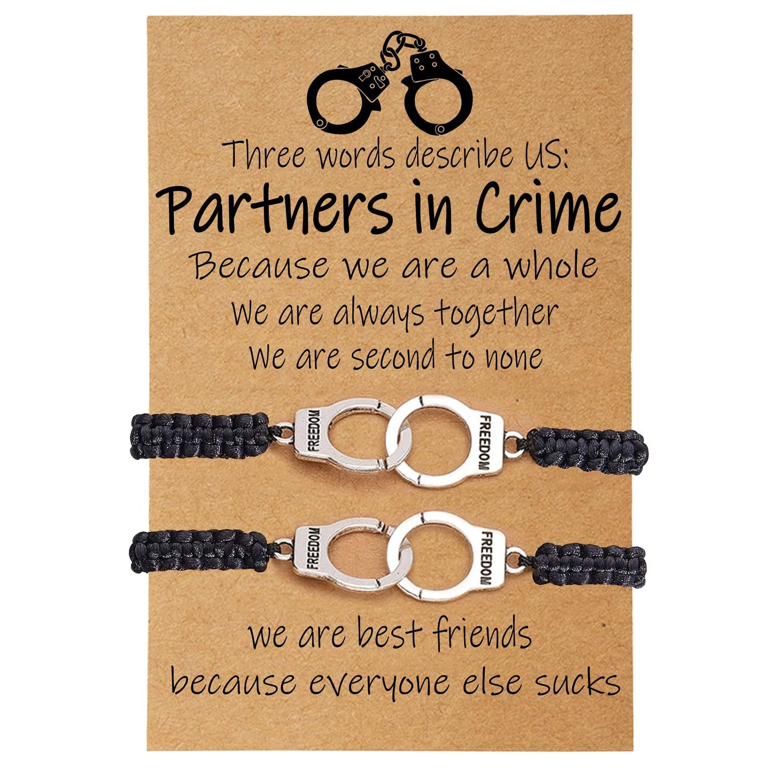 RAYSTAR Best Friend Birthday Gifts for Women Girl Friendship Bracelets for 2/3/4 Partner in Crime Handcuff BFF Bracelets Gifts, Adjustable, Metal, no gemstone (B09XKKJ2JN) Amazon Price History, Amazon Price Tracker