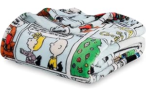 Berkshire Snoopy Christmas VelvetLoft Plush Oversized Kids Throw Blanket