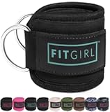 FITGIRL - Ankle Strap for Cable Exercise Machines&comma; Work Out Cuff Attachment for Home & Gym&comma; Glute Workouts - Kickbacks&comma; Leg Extensions&comma; Hip Abductors&comma; for Exercise Machine Attachments