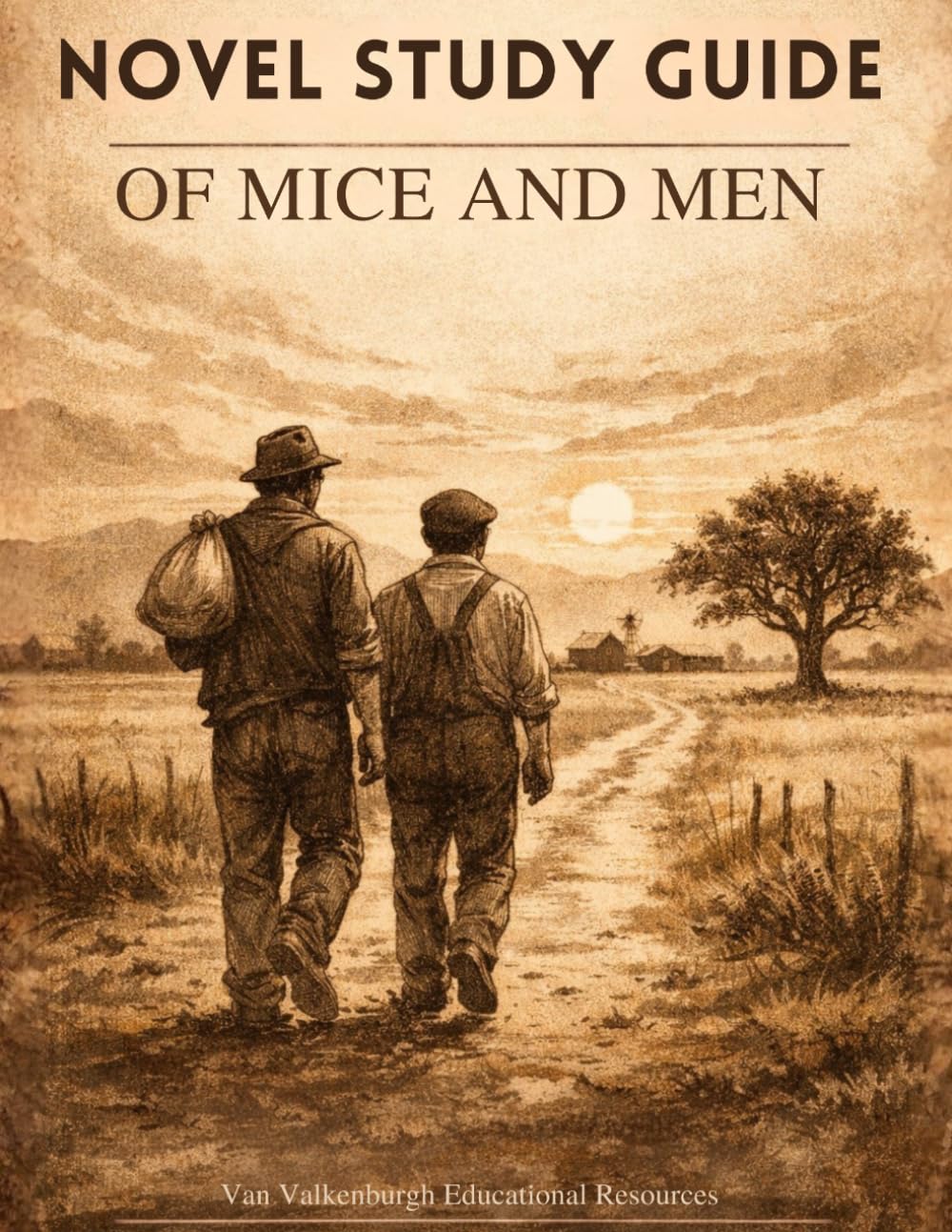 Novel Study Guide: Of Mice and Men: Student Workbook with Comprehension Questions, Literary Analysis, and Writing Activities