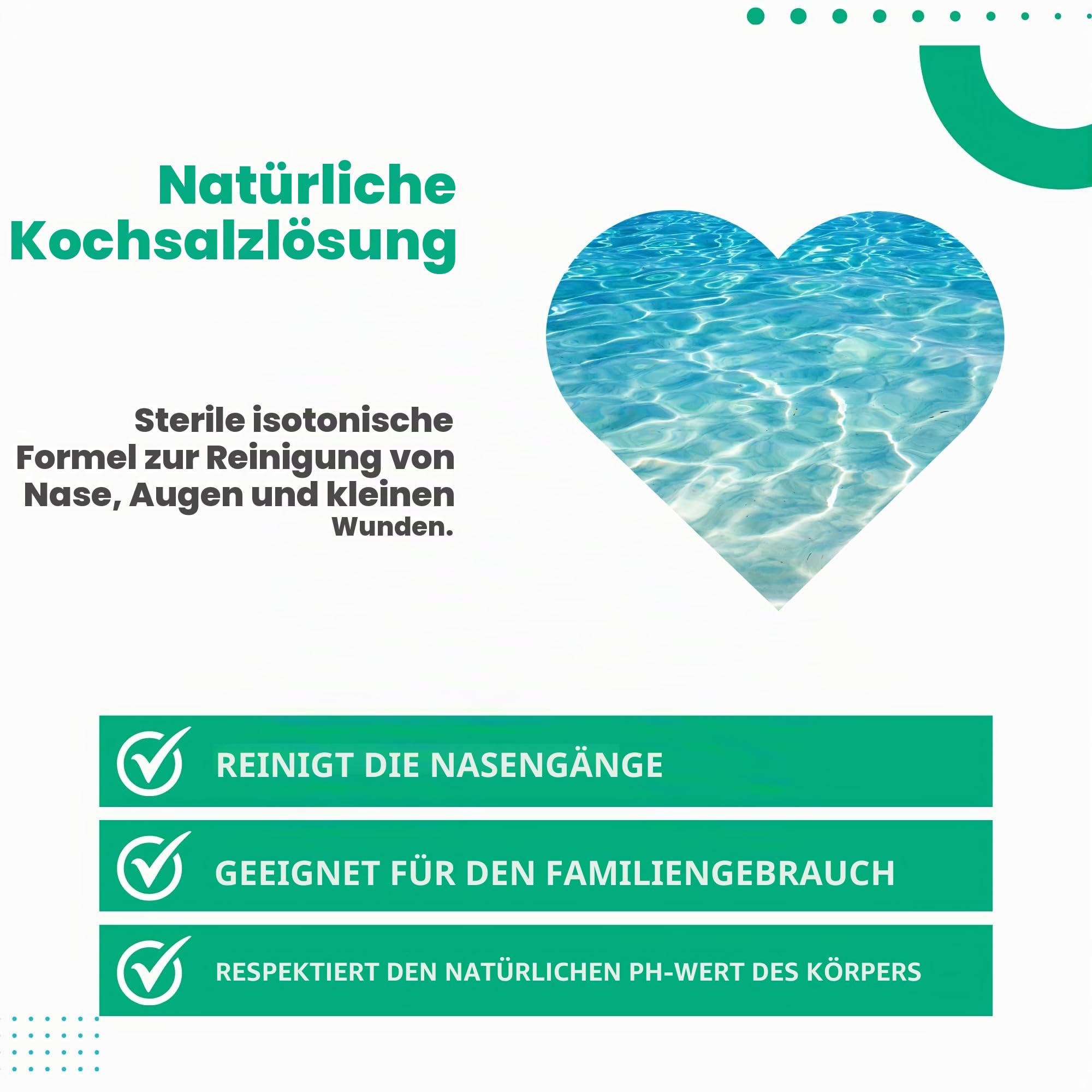B BRAUN - 6 x 1 Liter - NaCl 0.9 Sterile Isotonische Kochsalzlösung für Baby und Erwachsene - Physiologisches Serum - Natriumchlorid - Wundreinigung - Nasenspülung - Nasendusche