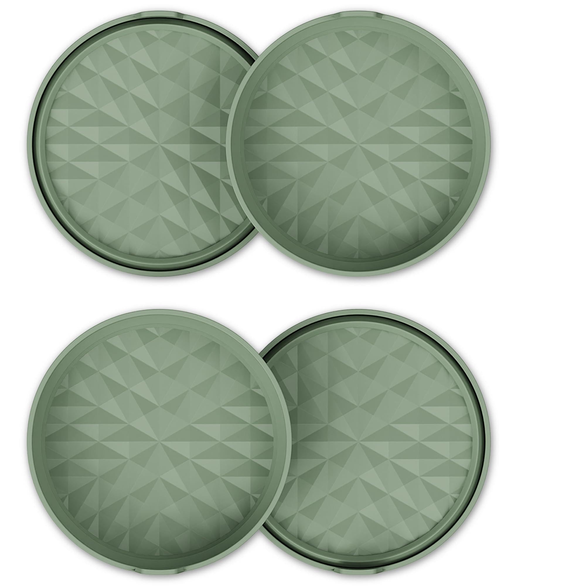 Wingcases Car Coasters 3.15in[4 Pack] Car Accessories Fit for SUV and Trucks Silicone Mats Non-Slip, Car Cup Holders Insert Coasters, Car Interior