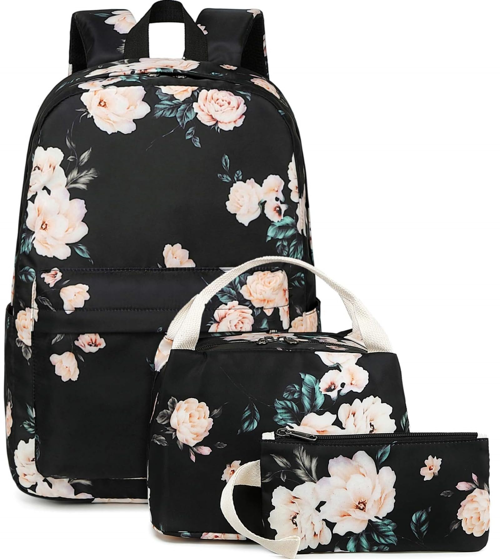 Teens Backpack Set Girls School Backpack Lunch Box Pencil Bags Student Bookbags 3 in 1