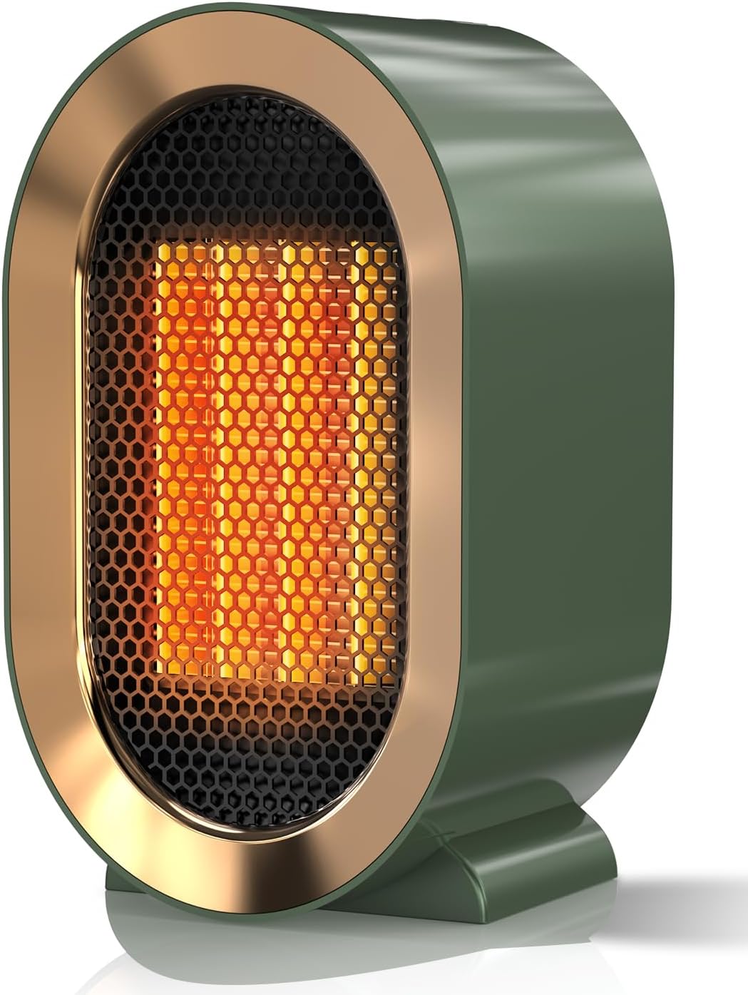 QQT Electric Space Heater,Portable Energy Efficient Space Heaters for Indoor Use,Two-Speed Portable Heater Fan for Office with Adjustable,Overheating Protection,Dumping Shutdown(Green)