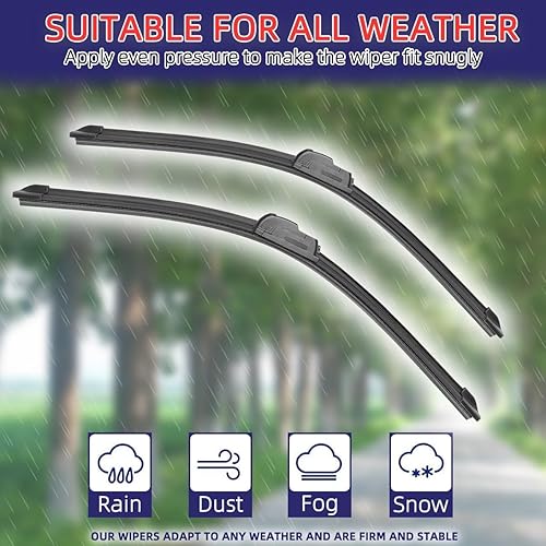 Miniatura 5 de Car Wiper Front Wiper Blades Compatible with Peugeot 205 1983-1998 Windshield Windscreen Clean Window Car Rain Brushes 18"+18"