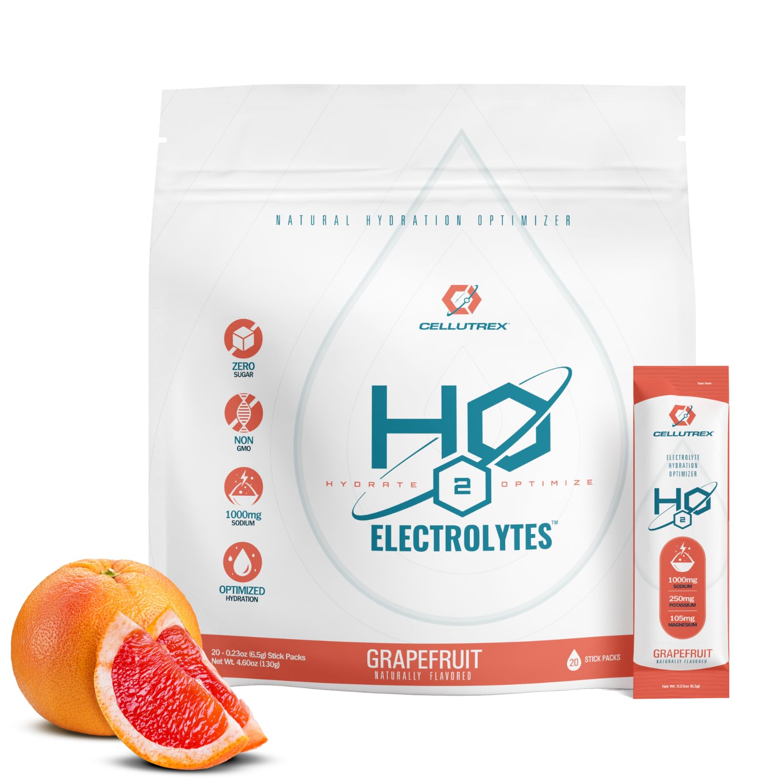 Cellutrex® H2O Electrolytes – Electrolyte Powder Drink Mix, Zero Sugar, Natural Himalayan Salt Hydration Packets for Recovery and Wellness, FSA-HSA, Variety Pack, 20 Sticks — Amazon image 10