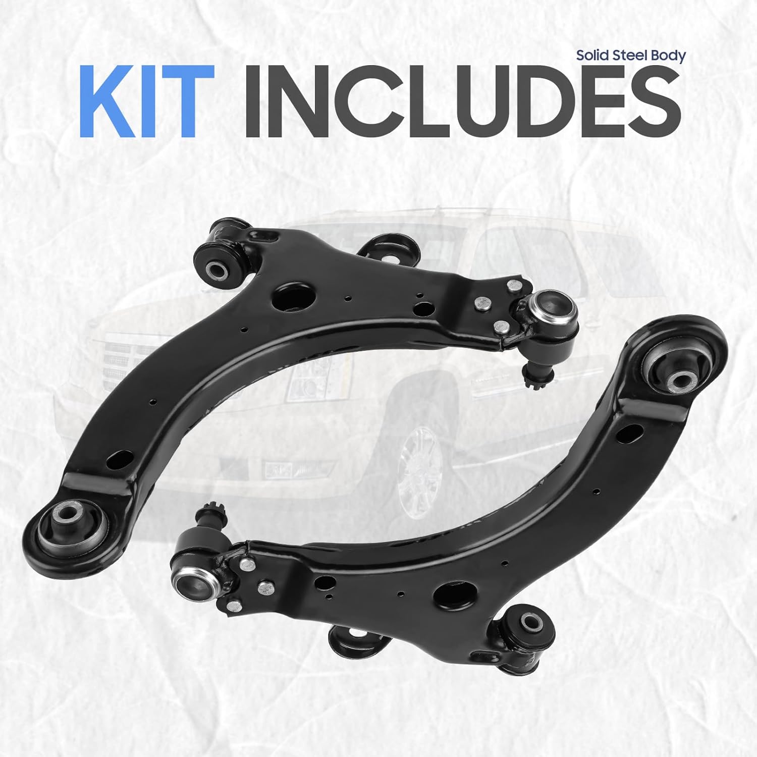 Front Lower Control Arms w/Ball Joints Assembly for 2005-2009 Buick Allure/Lacrosse, 1997-2004 Buick Regal, 2000-2016 Impala (2pc)