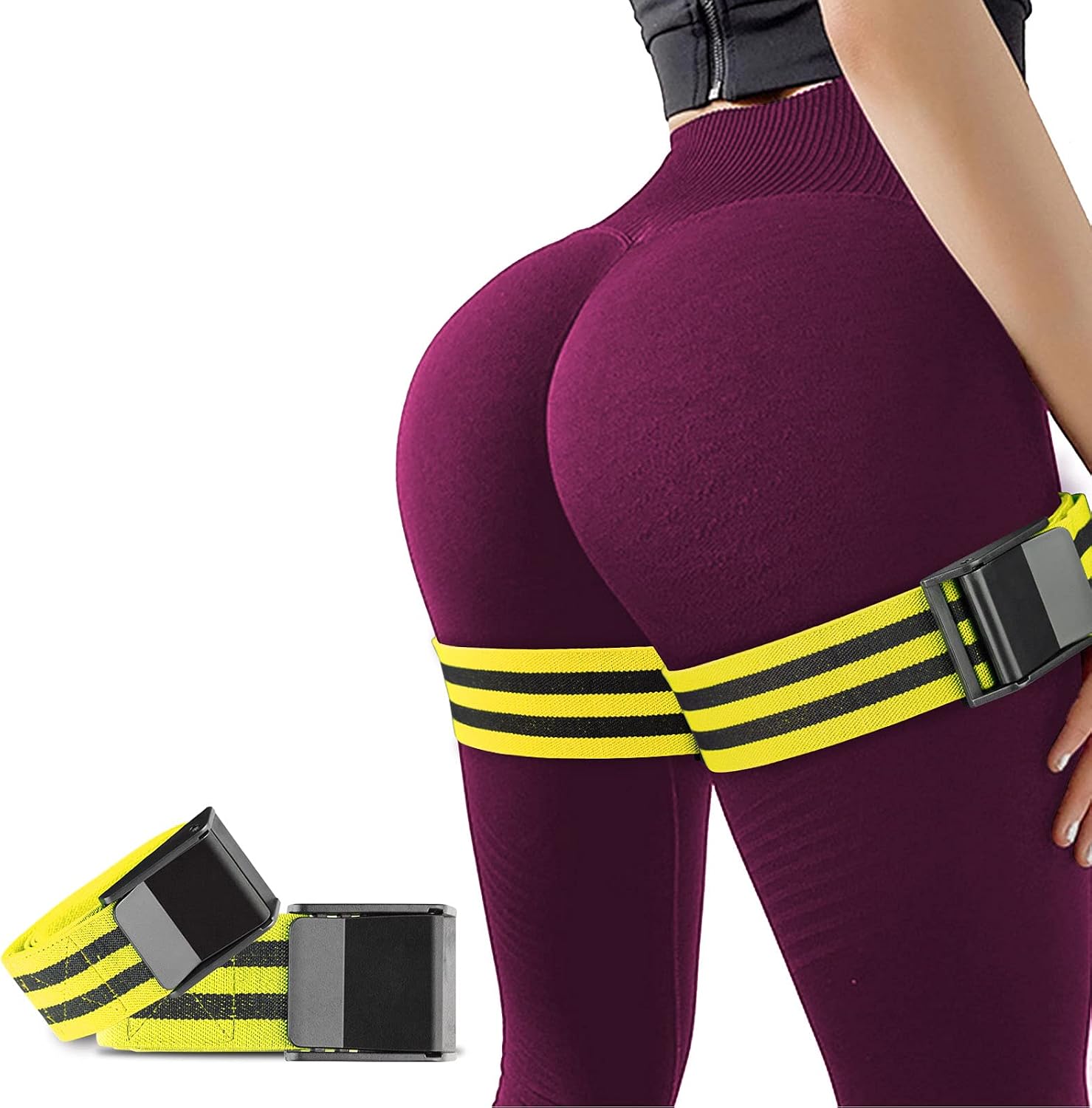 Booty Bands for Women Glutes & Hip Building, Occlusion Blood Flow Restriction Bands with Training Action Instruction, Exercise Band for Workout Your Butt & Thigh