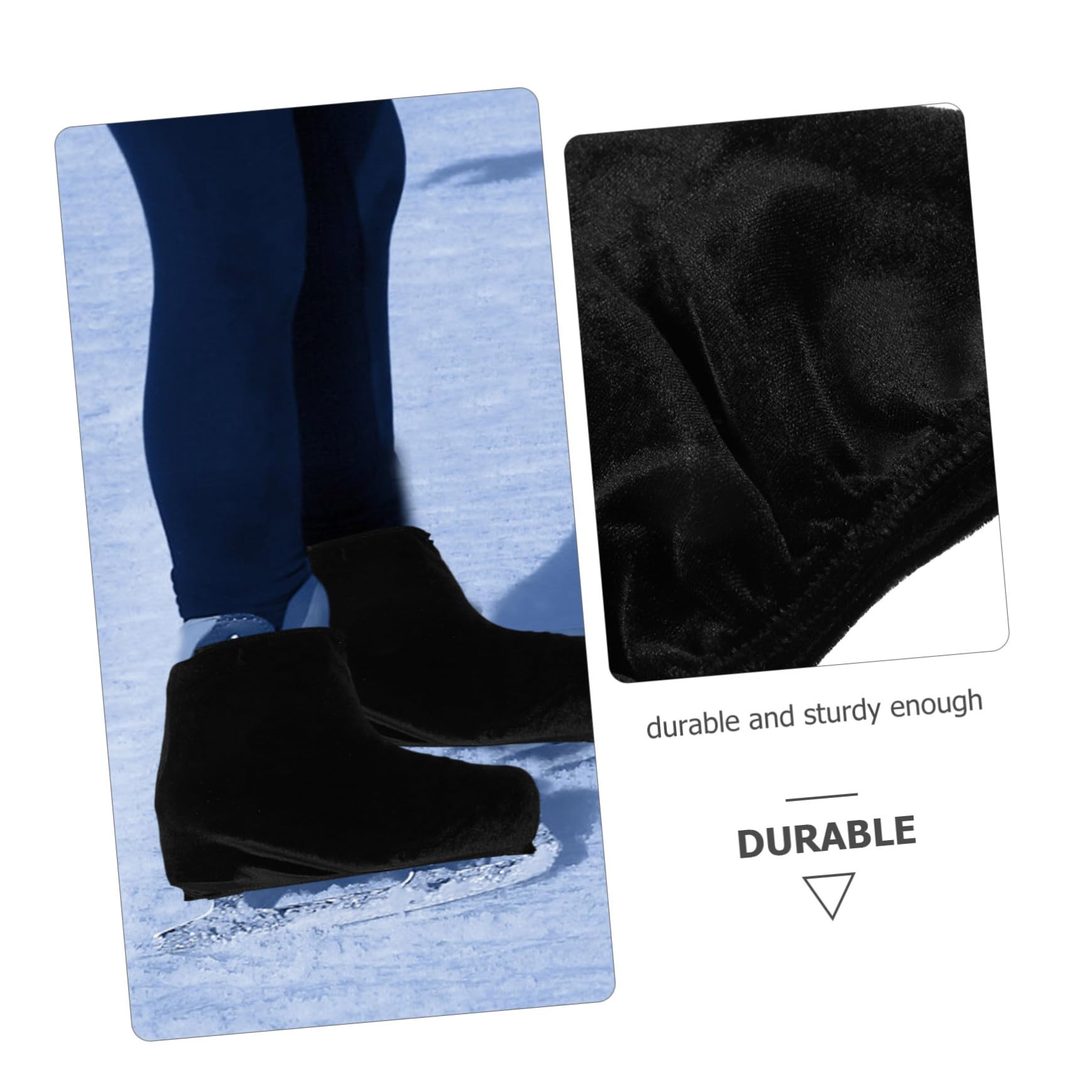 Toyvian Cubierta de Zapato de Skate Skate Patines de Hielo cifra Zapatos de Patinaje sobre Hielo Cubrir Cubiertas de Patinaje sobre Hielo Protector de Patines Terciopelo Negro