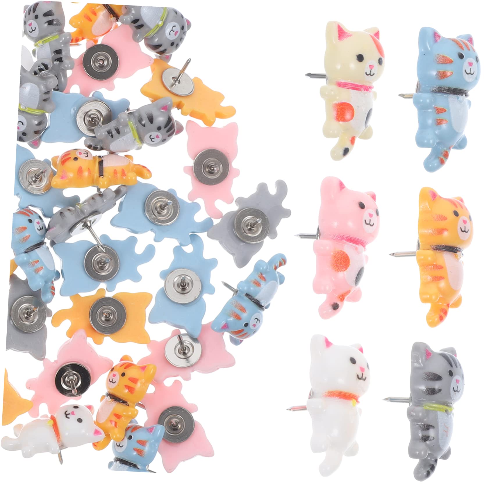 3 Set Di Puntine Con Design A Forma Di Gatto A Tema Animale Per Bacheche Di Sughero E Pareti Fotografiche 50 Pezzi*3