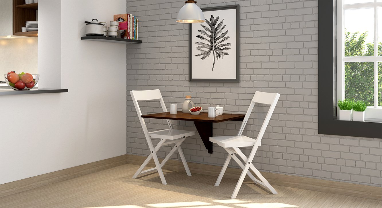 Urban Ladder Ivy Wall Mounted Dining Table (Finish : Dark Walnut ...