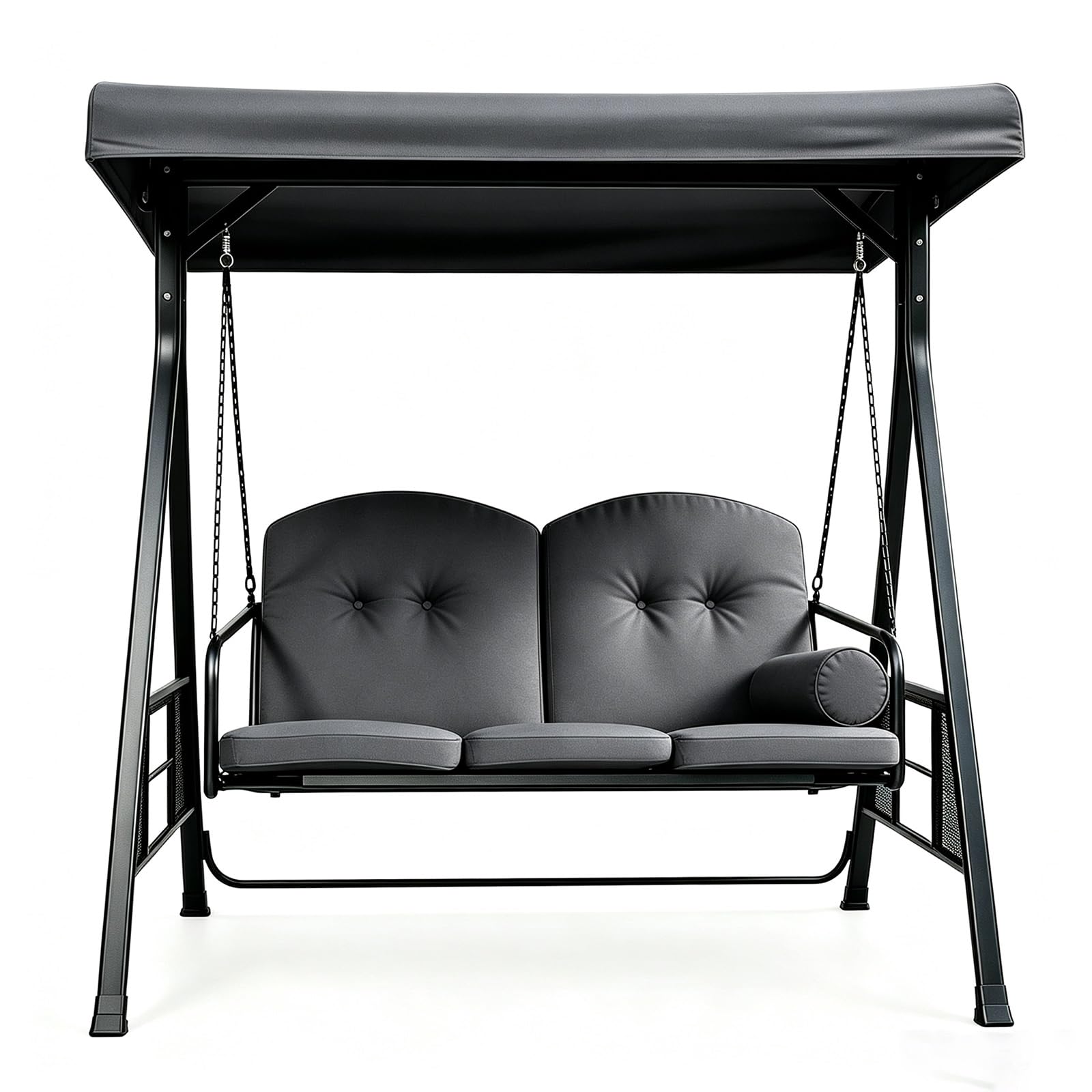 Tettuccio di Ricambio per Dondolo 2 Posti Impermeabile da Giardino | Tessuto polyestere 600D 250g/m², resistente agli strappi, facile da pulire,1 pezzo, senza struttura(Gray)