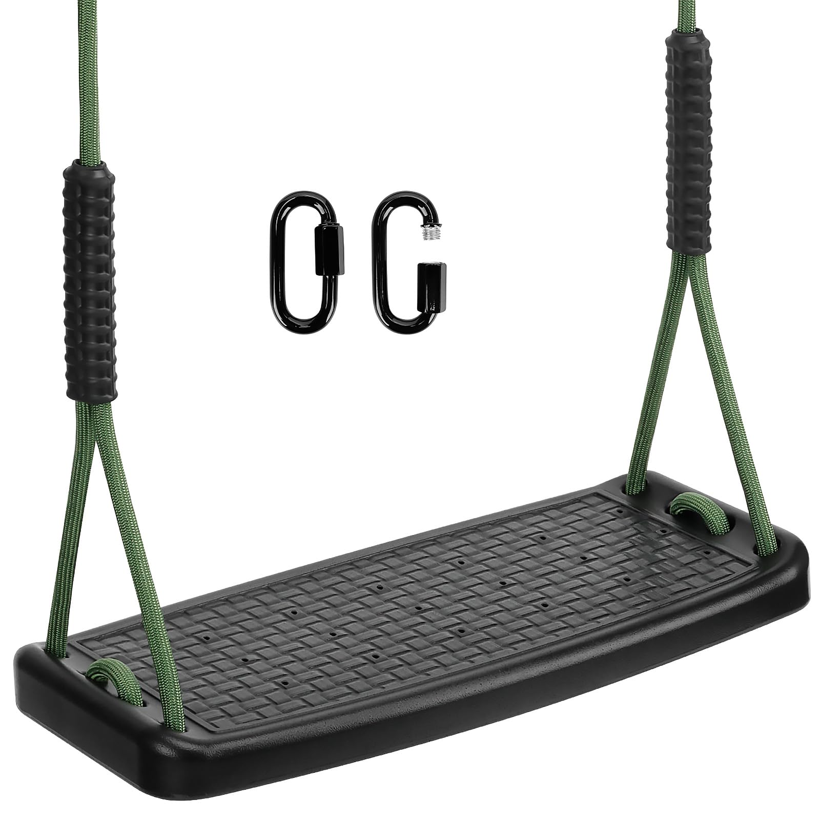 Heavy Duty Swing Seat, Tree Swing for Kids with Adjustable Rope Non-Slip Tree Straps Set Accessories for Backyard Patio Garden Playground Indoor