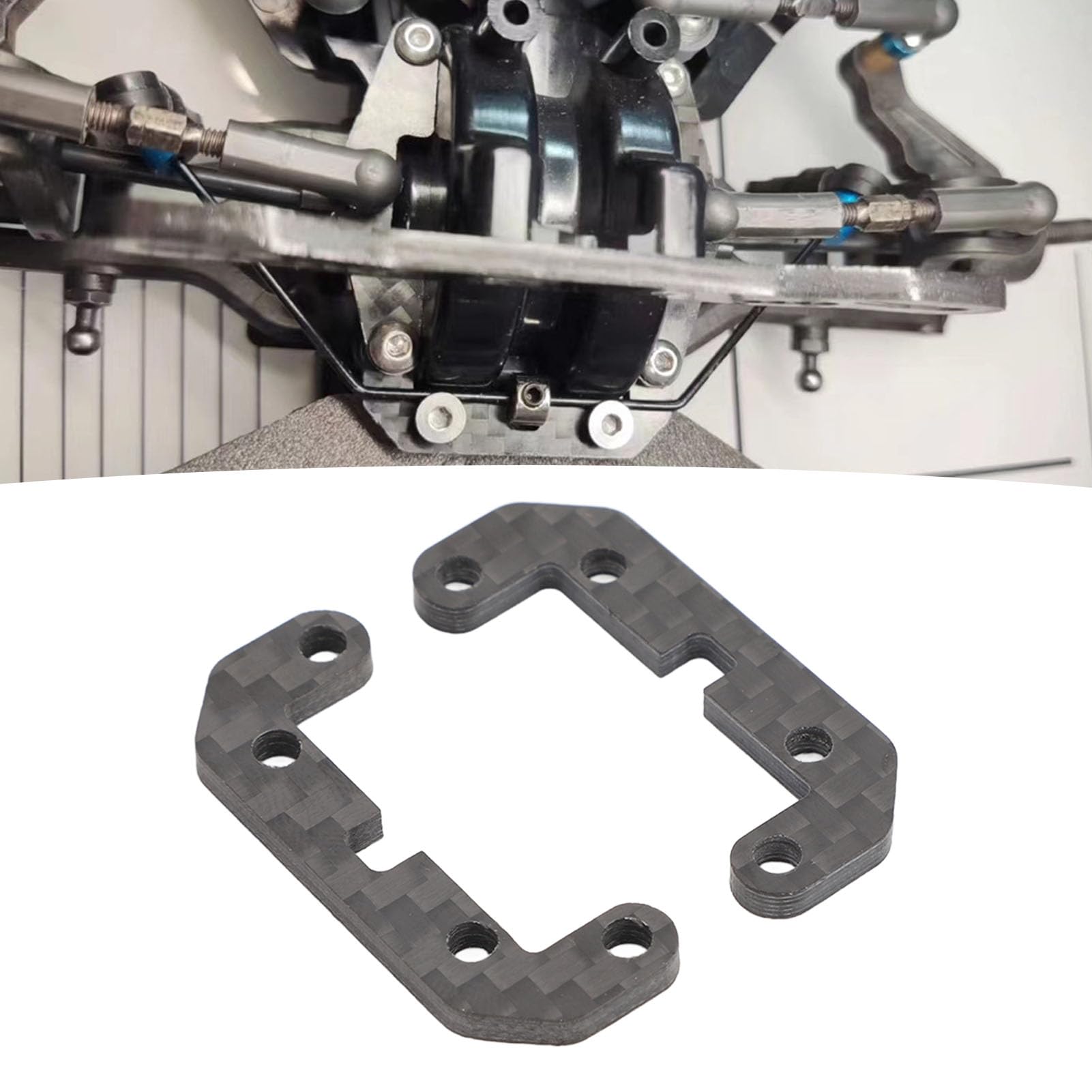 Pilipane Carbon Fiber Anti Roll Bar Mount Plate Sway Bar Stabilizer Holder for TT02 for 54514 RC Car Upgrade Parts Accessories