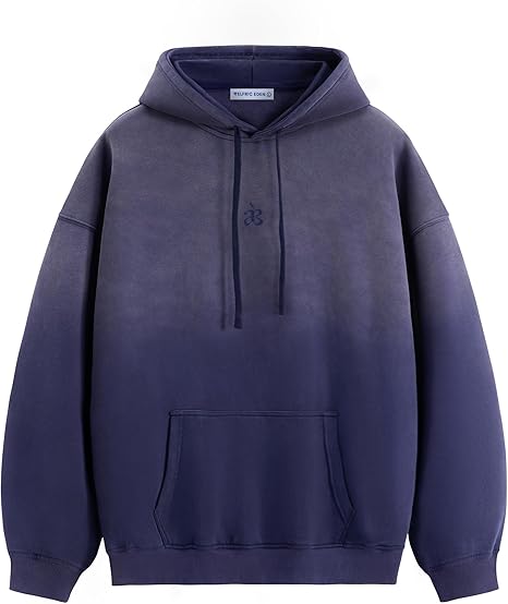 Aelfric Eden Essential Hoodies For Men Acid Wash Gradient Oversized Heavyweight Cotton Plain Hooded Sweatshirt Unisex