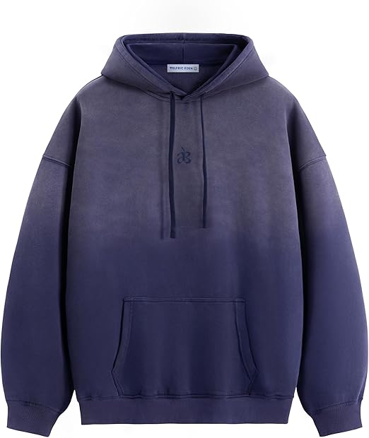 Aelfric Eden Essential Hoodies For Men Acid Wash Gradient Oversized Heavyweight Cotton Plain Hooded Sweatshirt Unisex