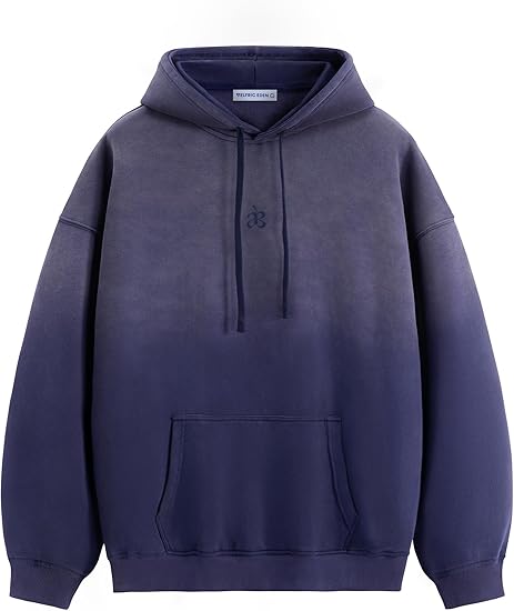 Aelfric Eden Essential Hoodies For Men Acid Wash Gradient Oversized Heavyweight Cotton Plain Hooded Sweatshirt Unisex