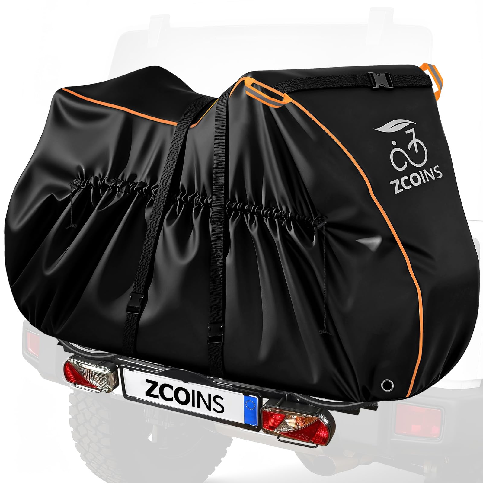 Housse de transport pour 2 vélos pour Porte-Vélos à Plateforme sur Attelage | Bâche 600D Oxford Imperméable & Anti-déchirure, Protection Complète Contre la Pluie, la Poussière et les UV