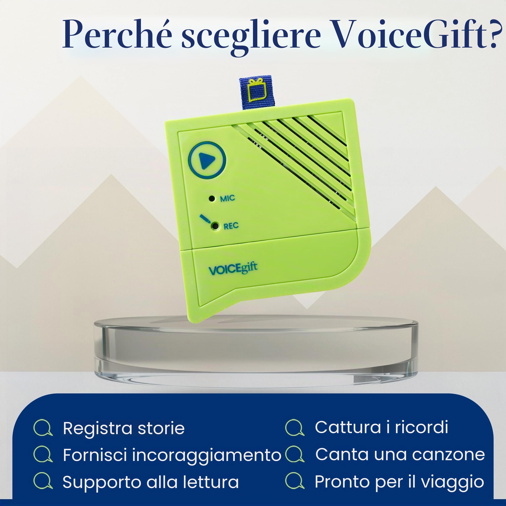 Inserto registratore vocale migliorato Voice-over per messaggi personali, dispositivo di registrazione audio di alta qualità da 60 seconds (1 confezione)
