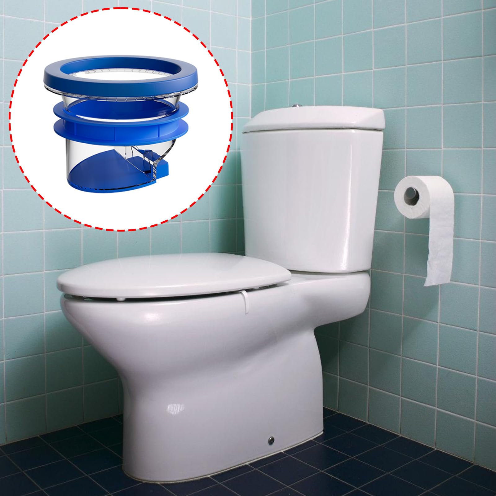 Guarnizioni flangiate per WC senza cera Tecnologia di tenuta a 3 strati Design esteso Servizi igienici Flange Guarnizioni per scarico Guarnizione flangia generale WC