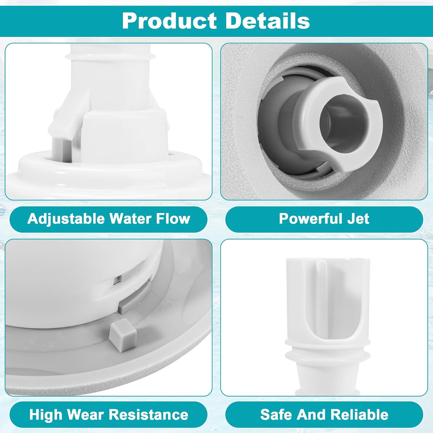 SuperDi Spa Hot Tub Mini Storm Jet Internals 3" Face Sliver 212-7929 218-6930 3-Pack